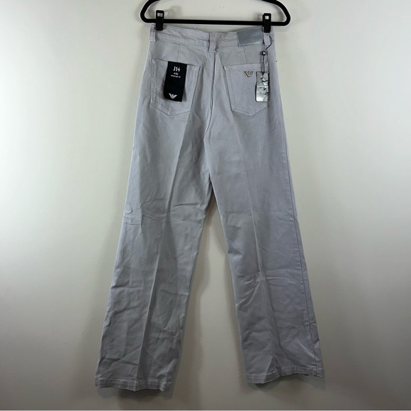 Emporio Armani J14 High Waisted Wide Leg Palazzo Trousers in Lavender Size 31 - Picture 6 of 15